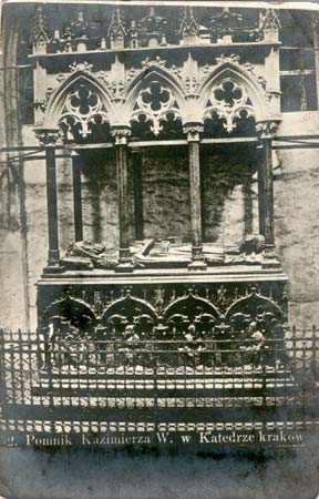 Kraków. Pomnik Kazimierza Wielkiego