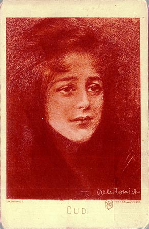 cud kobiety na pocztówkach