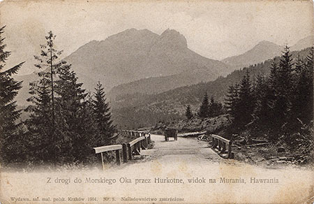 Pocztówka z drogą przez tatry