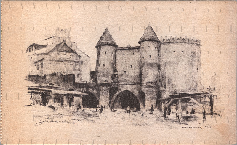 Stara pocztowka - Barbakan